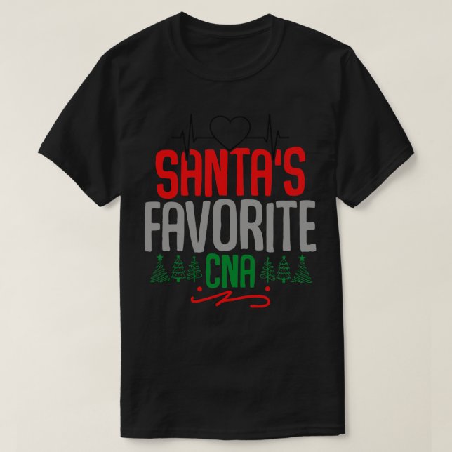 santas favoritcafé t shirt (Design framsida)