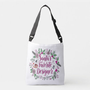 Santa's favoritdesigner jul-söppnings-ID Axelväska
