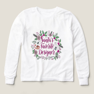 Santa's favoritdesigner jul-söppnings-ID T Shirt