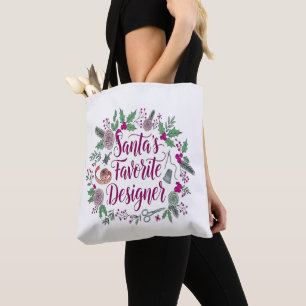 Santa's favoritdesigner jul-söppnings-ID Tygkasse