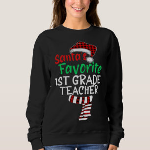 Santa's Favorite 1st Klass Lärare Julafton Santa R T Shirt