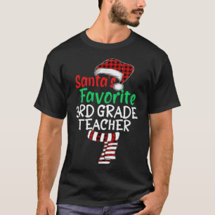Santa's Favorite 3rd Klass Lärare Julafton Santa R T Shirt