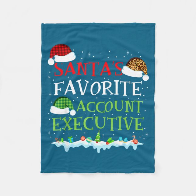 Santa's Favorite Account Executive Fun Christmas  Fleecefilt (Framsidan)