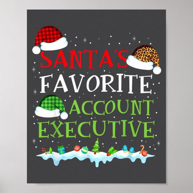 Santa's Favorite Account Executive Fun Christmas  Poster (Framsidan)