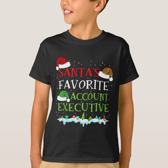 Santa's Favorite Account Executive Fun Christmas  T Shirt (Framsida)