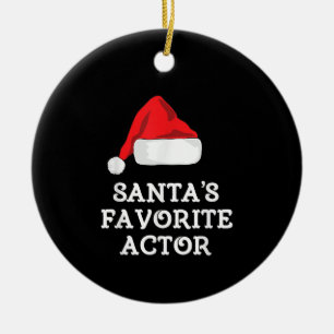 Santas Favorite Actor-julskådespelerska Julgransprydnad Keramik