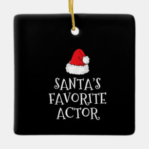 Santas Favorite Actor-julskådespelerska Julgransprydnad Keramik