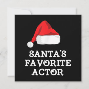 Santas Favorite Actor-julskådespelerska Tack Kort