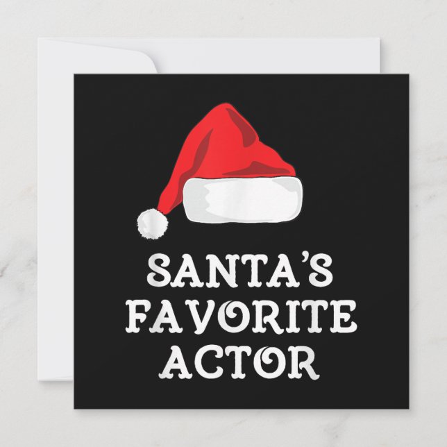 Santas Favorite Actor-julskådespelerska Tack Kort (Framsida)