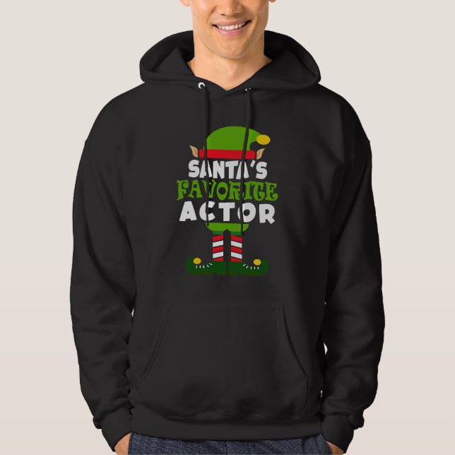 Santa's Favorite Actor Theatre  Christmas Vacation Hoodie (Framsida)