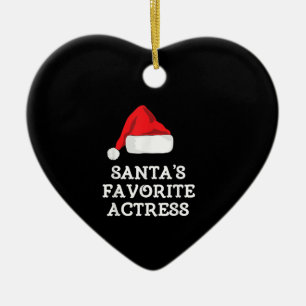 Santas Favorite Actress Julskådespelerska Julgransprydnad Keramik