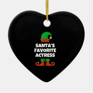 Santas Favorite Actress julskådespelerska Julgransprydnad Keramik