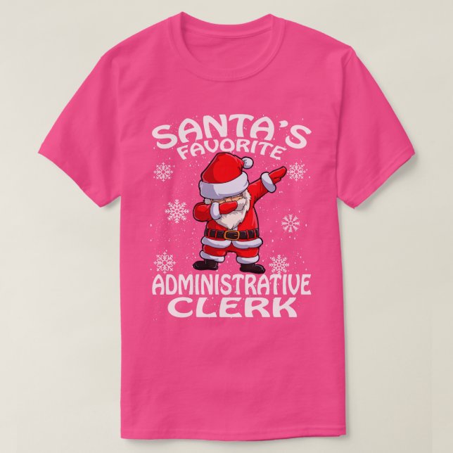 Santas Favorite Administrative jul T Shirt (Design framsida)