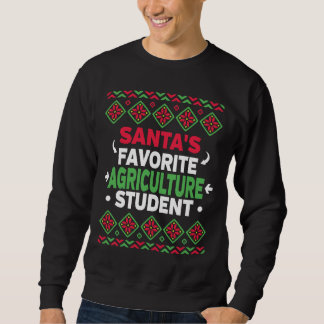 Santas Favorite Agriculture Student Ugly jul Lång Ärmad Tröja