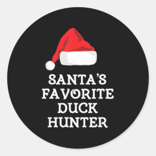 Santa's Favorite Anka Hunter Gift jul Roligt Hu Runt Klistermärke