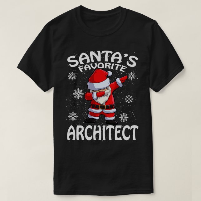 Santas Favorite Architect jul 1 T Shirt (Design framsida)