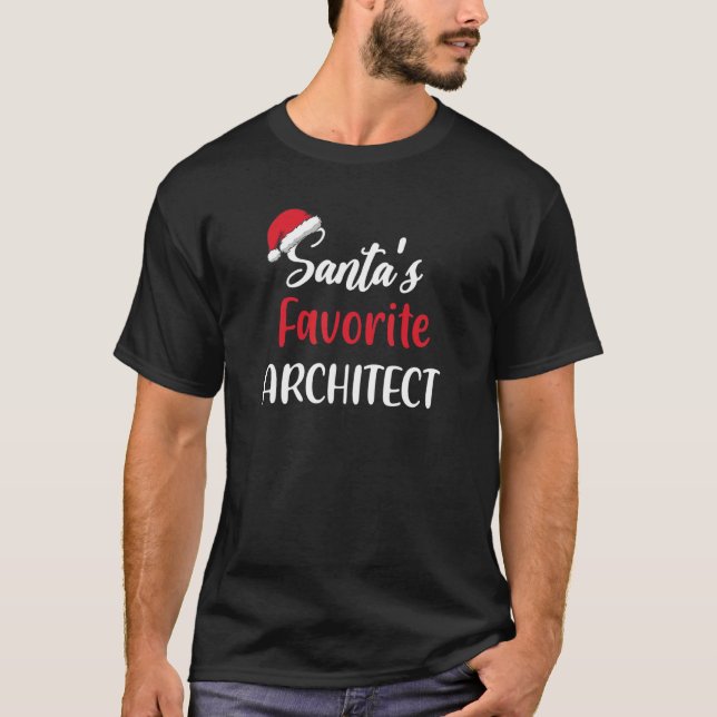 Santas Favorite Architect jul Pajama Xma T Shirt (Framsida)