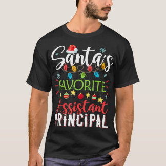 Santa's Favorite Assistant Principal Julafton Ligh T Shirt