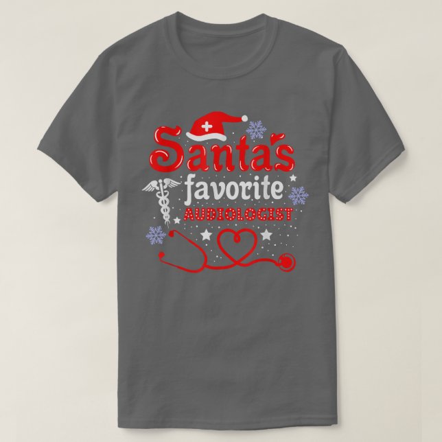 Santas Favorite Audiolog Jul T Shirt (Design framsida)