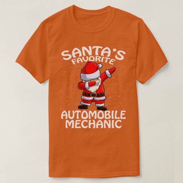 Santas Favorite Automobile Mechanic jul T Shirt (Design framsida)