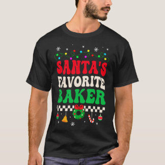 Santas Favorite Baker Retro jul T Shirt