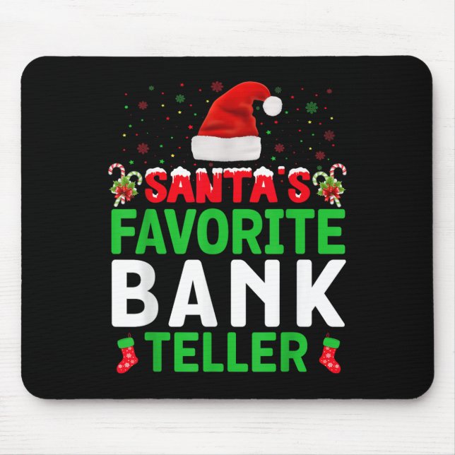 Santa's Favorite Bank Teller Christmas Matching Co Musmatta (Framsidan)