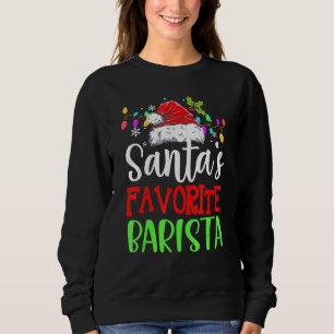 Santas Favorite Barista jul Santa Hat T Shirt