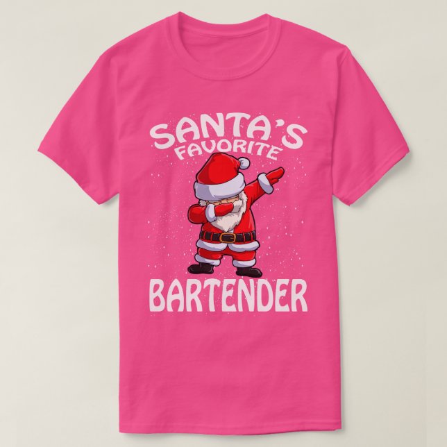 Santas Favorite Bartender jul 1 T Shirt (Design framsida)