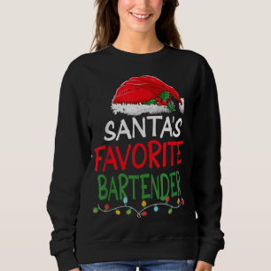 Santa's Favorite Bartender jul Jultomten t Shirt