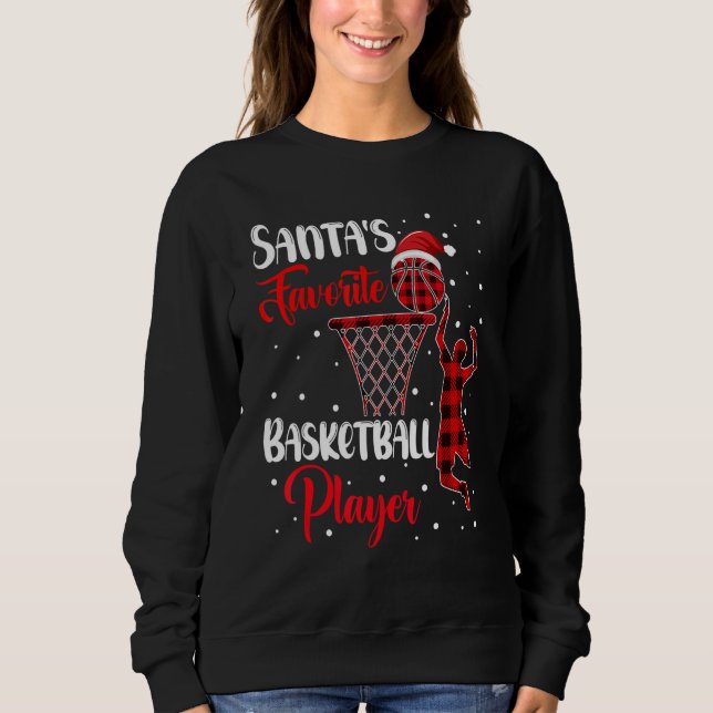 Santa's Favorite Basketball Player Christmas Quote T Shirt (Framsida)