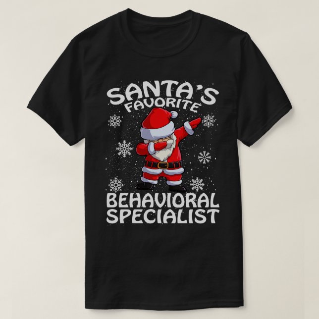 Santas Favorite Behavioral Specialist Jul T Shirt (Design framsida)