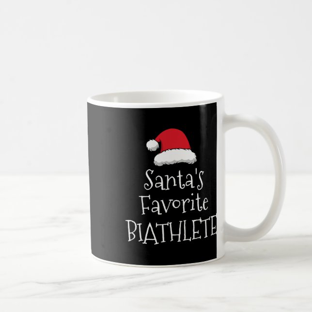 Santas Favorite Biathlete - julfonen Biathl Kaffemugg (Höger)