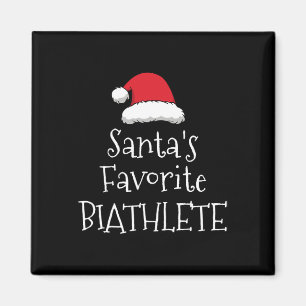 Santas Favorite Biathlete - julfonen Biathl Magnet