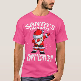 Santas Favorite Bibliotek Technician jul T Shirt