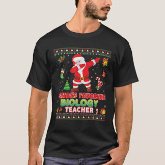 Santa's Favorite Biology Teacher Juldabbing T Shirt
