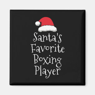 Santas Favorite Boxing Player - julklapp Bo Magnet