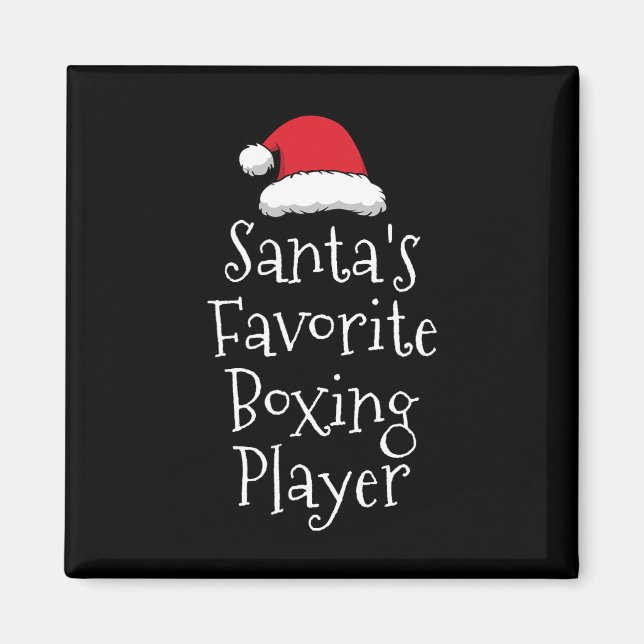 Santas Favorite Boxing Player - julklapp Bo Magnet (Framsidan)