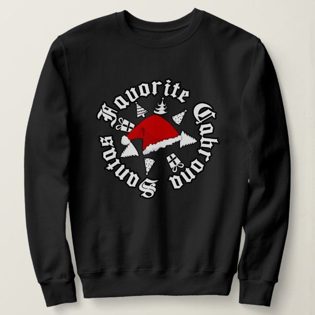 Santas Favorite Cabrona jul T Shirt (Design framsida)