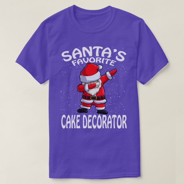 Santas Favorite Cake Decorator jul T Shirt (Design framsida)