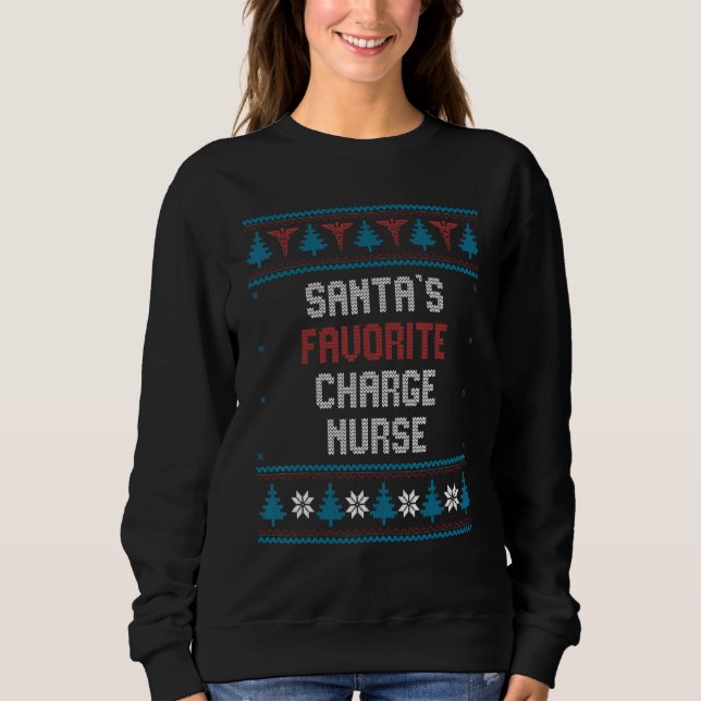 Santas Favorite Charge Nurse     Christmas   T Shirt (Framsida)