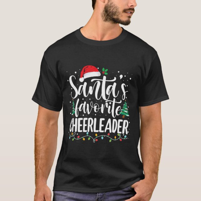 Santa's Favorite CheerLedare jultomten Hat T Shirt (Framsida)
