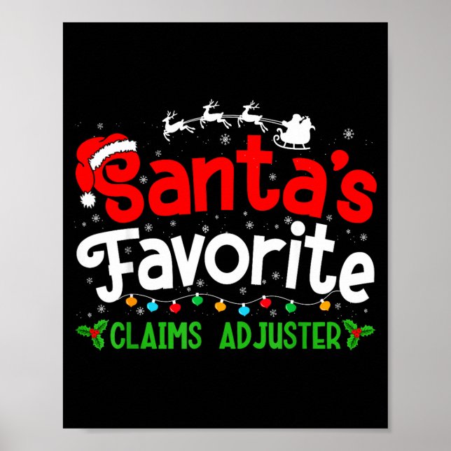Santa's Favorite Claims Adjuster Christmas Party  Poster (Framsidan)