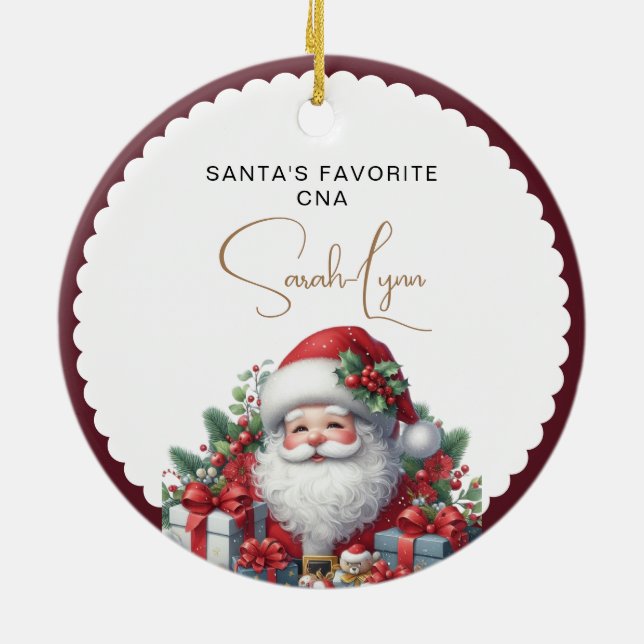 Santa's Favorite CNA Julgransprydnad Keramik (Baksidan)