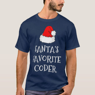 Santas Favorite Coder Gift-julkodning T Shirt