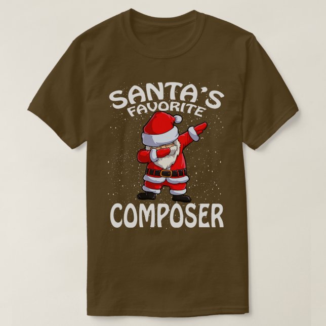 Santas Favorite Composer jul T Shirt (Design framsida)
