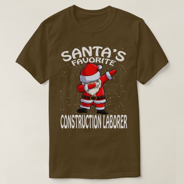 Santas Favorite Construction Laborer jul T Shirt (Design framsida)