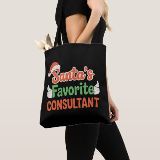 Santa's Favorite Consultant Christmas Xmas Tygkasse