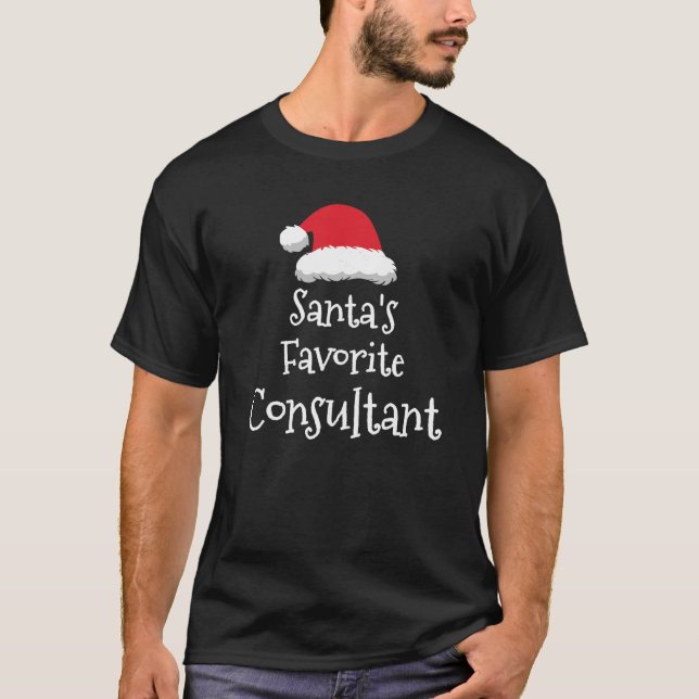 Santas Favorite Consultant julklapp T Shirt (Framsida)