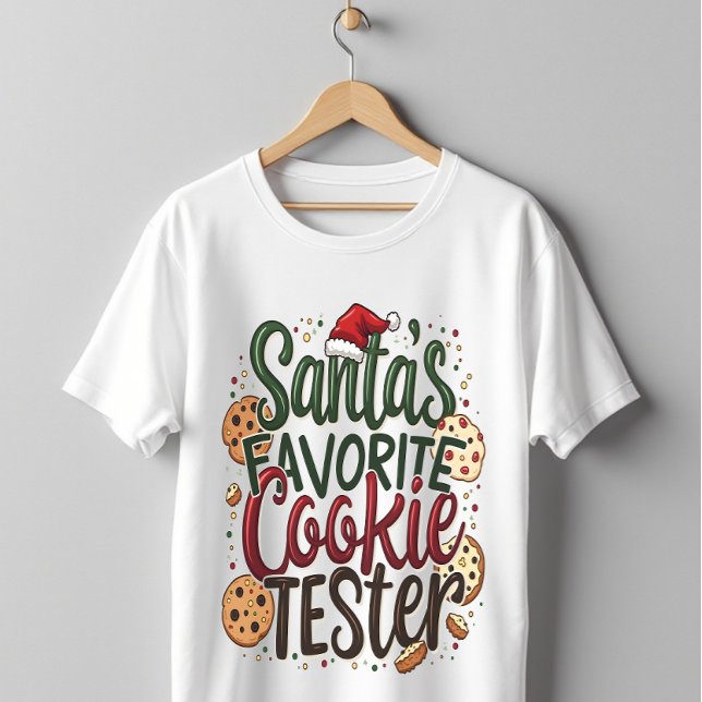 Santa's Favorite Cookie Tetser T Shirt (Skapare uppladdad)