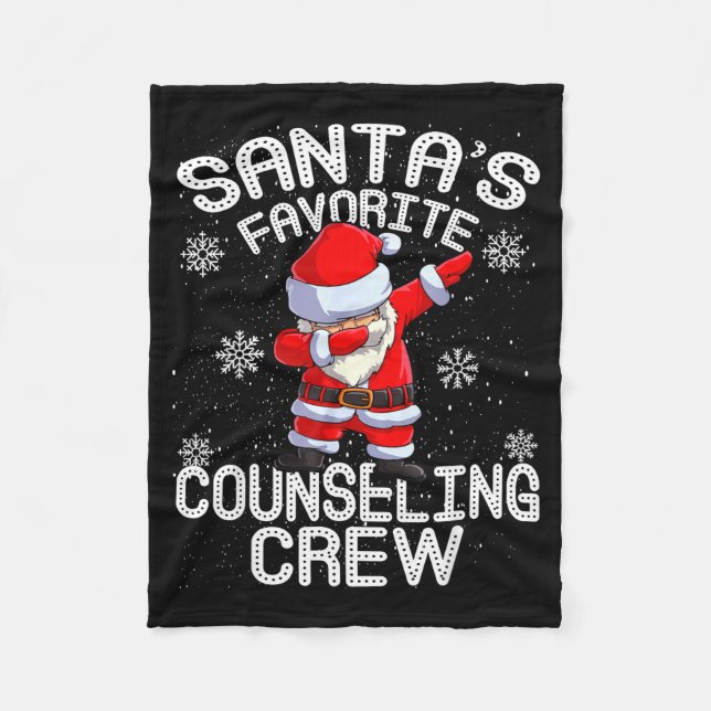 Santa's Favorite Counseling Crew Christmas  Fleecefilt (Framsidan)